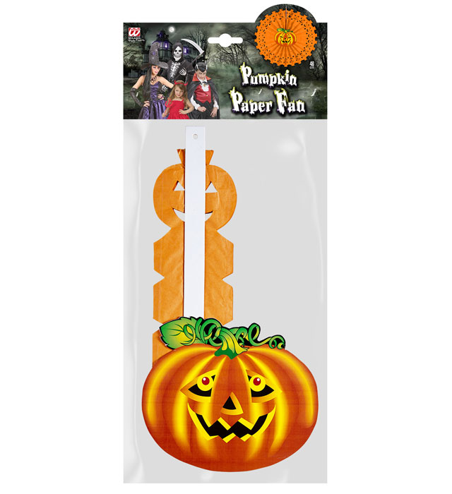 Pumpkin Paper Fan 46 Cm