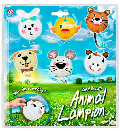 Animal Lampion Ø 20 Cm - 6 Styles Ass.