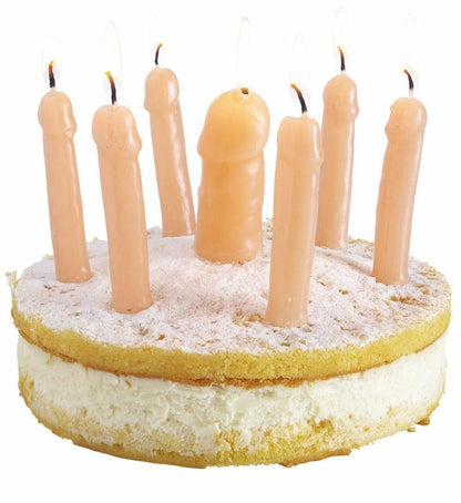 Set Of 6 Willy Party Candles