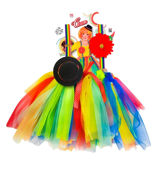 Clown  Tutu, Braces With Flower, Mini Top Hat 