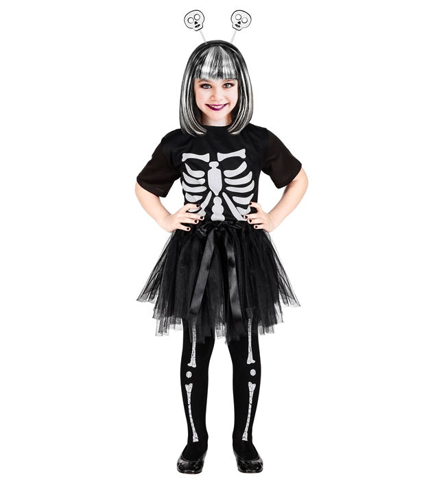 Skeleton  T-Shirt, Tutu, Skulls Head Bopper 