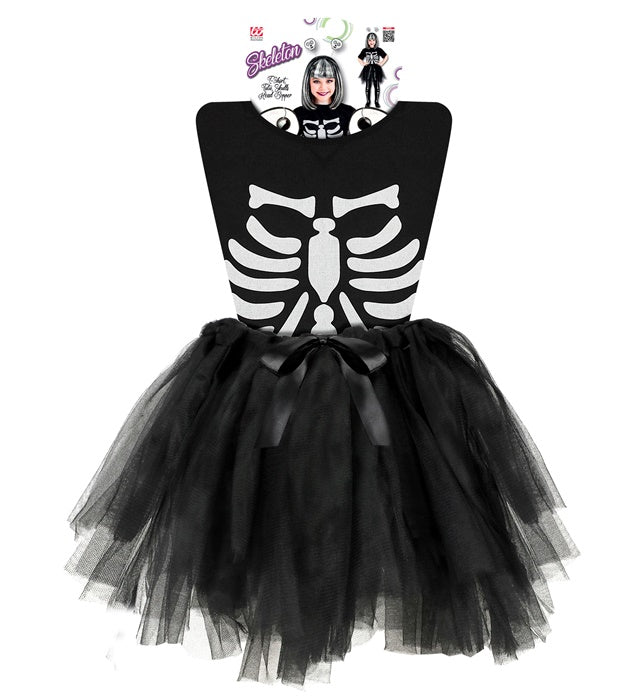 Skeleton  T-Shirt, Tutu, Skulls Head Bopper 