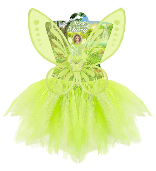 Green Magic Fairy  Tutu, Wings, Magic Wand 