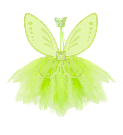 Green Magic Fairy  Tutu, Wings, Magic Wand 