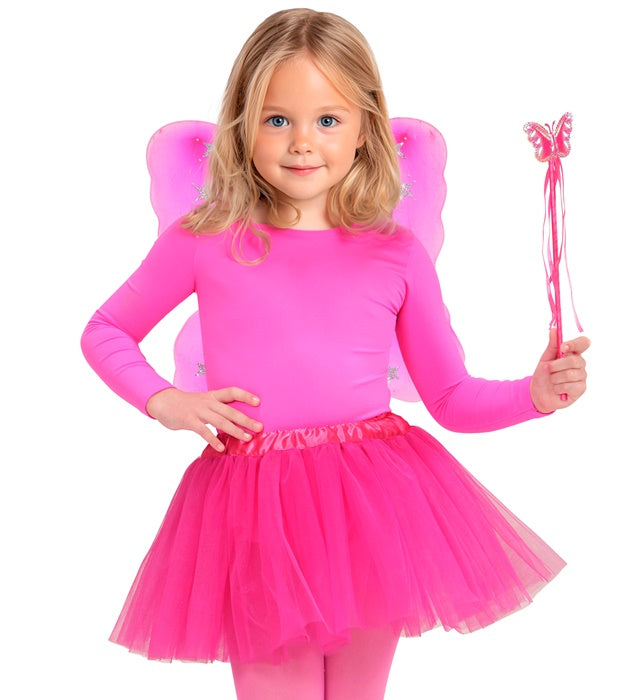Hot Pink Magic Fairy  Tutu, Wings, Magic Wand 