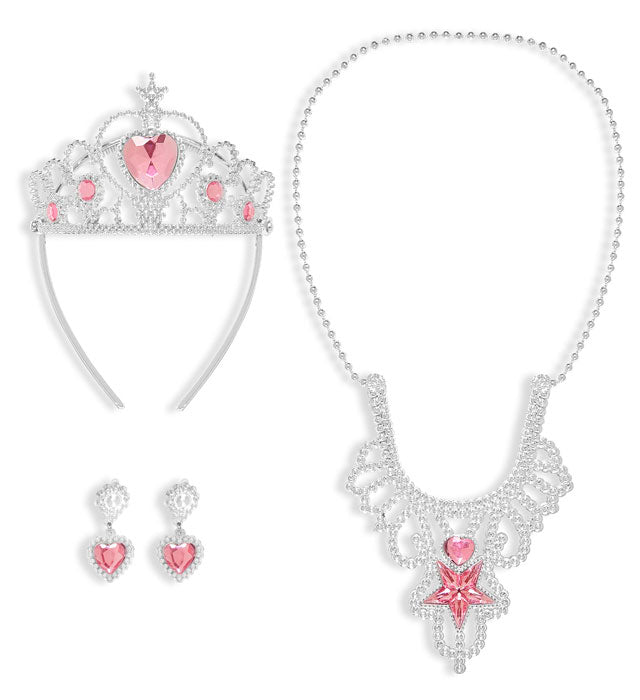 Princess Jewelry Set  Tiara, Necklace, Earrings 