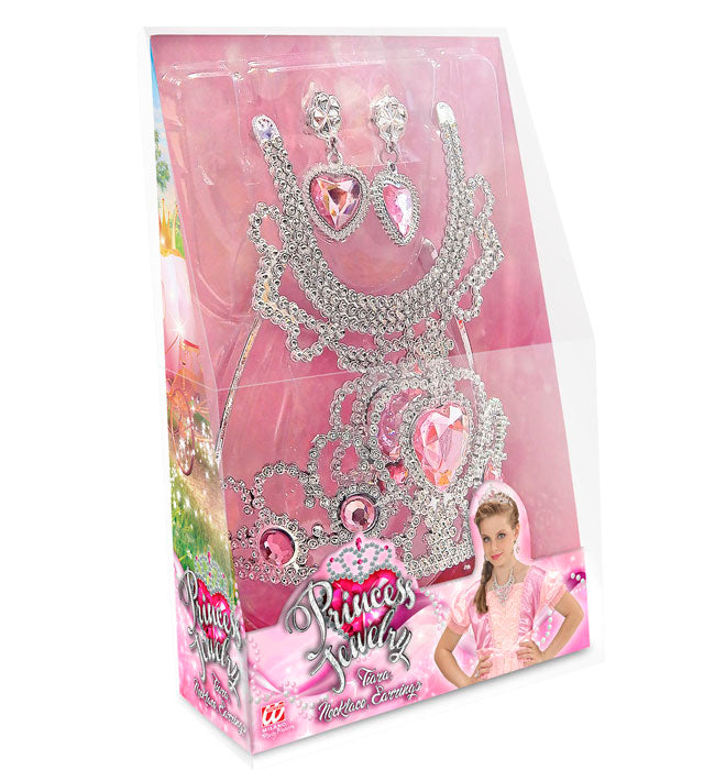 Princess Jewelry Set  Tiara, Necklace, Earrings 