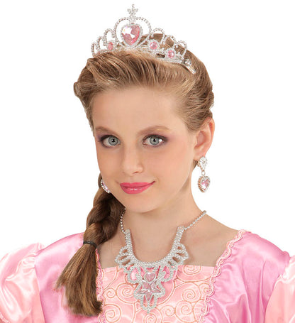 Princess Jewelry Set  Tiara, Necklace, Earrings 