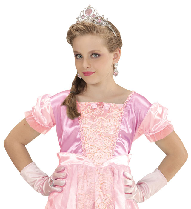 Pink Princess Set  Tiara, Gloves, Ring 