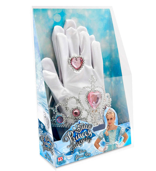 Snow Princess Set  Tiara, Gloves, Ring 