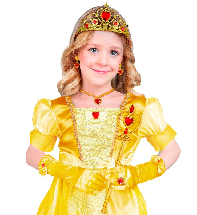 Princess Set  Tiara, Gloves, Necklace, Earrings, Ring, Magic Wand 