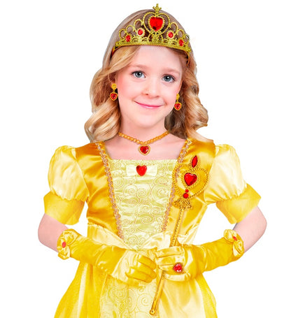 Princess Set  Tiara, Gloves, Necklace, Earrings, Ring, Magic Wand 