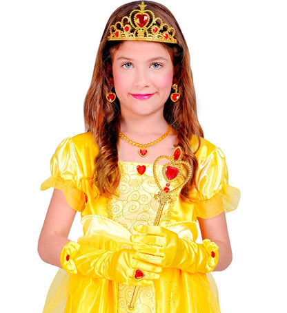 Princess Set  Tiara, Gloves, Necklace, Earrings, Ring, Magic Wand 