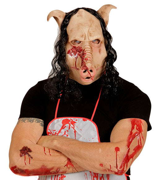 Butcher Shop Pig Full Head Mask