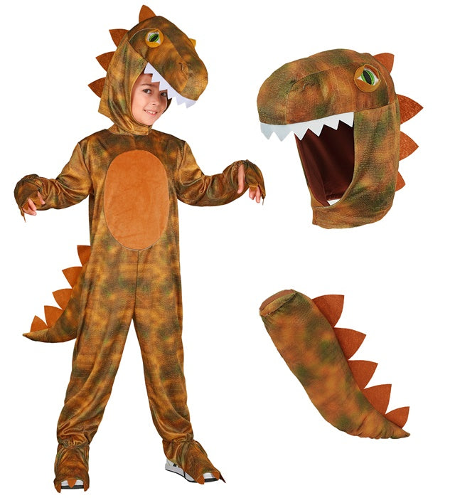 T-Rex  Jumpsuit, Hooded Mask 