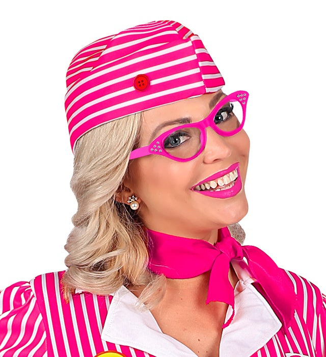 Pink 50S Glasses With Strass