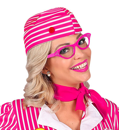 Pink 50S Glasses With Strass