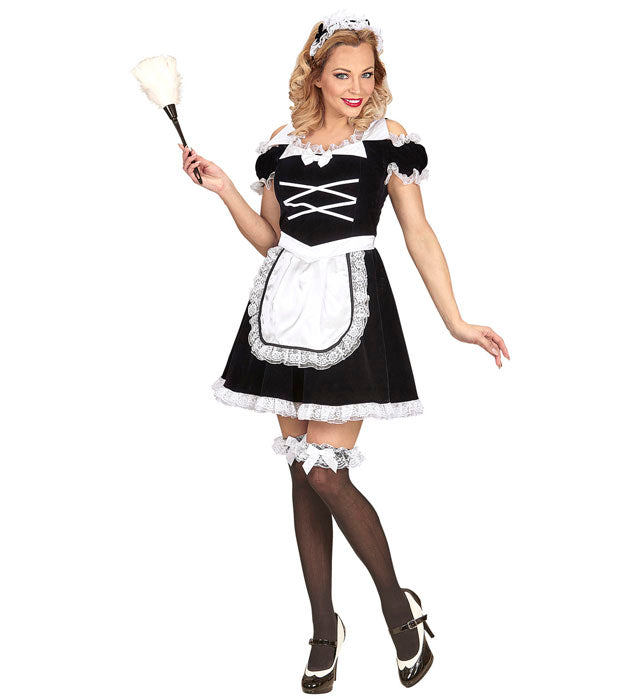 French Maid  Dress With Apron, Headpiece 
