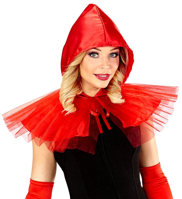 Red Capelet  Hooded Capelet 