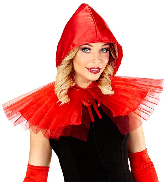 Red Capelet  Hooded Capelet 