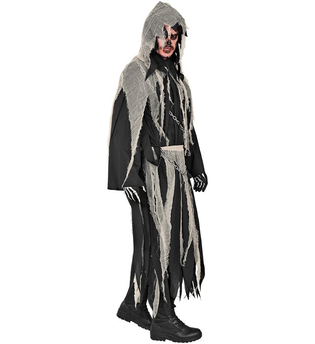 “Chained Reaper”  Hooded Robe With Gauze & Chain, Belt 