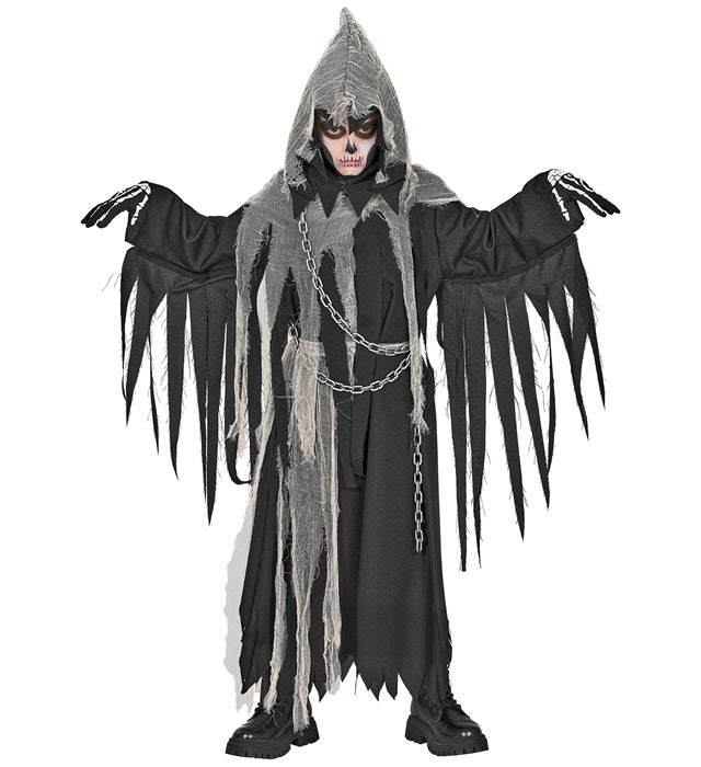 Chained Reaper  Robe With Chain, Gauzed Collar, Hood And Belt 