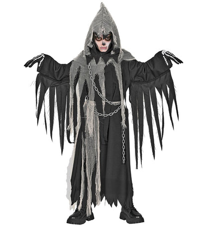 Chained Reaper  Robe With Chain, Gauzed Collar, Hood And Belt 