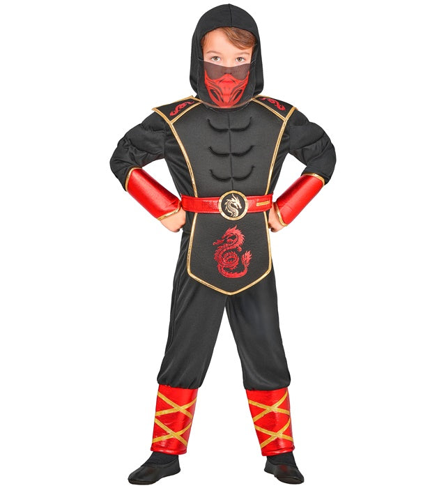 Ninja  Hooded Coat With Armour, Pants, Facemask 