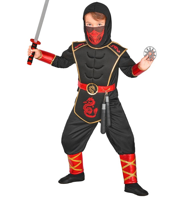 Ninja  Hooded Coat With Armour, Pants, Facemask 