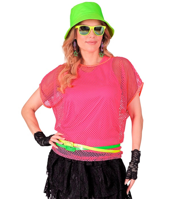 Neon Pink Net T-Shirt