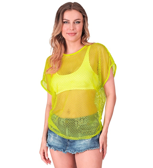 Neon Yellow Net T-Shirt