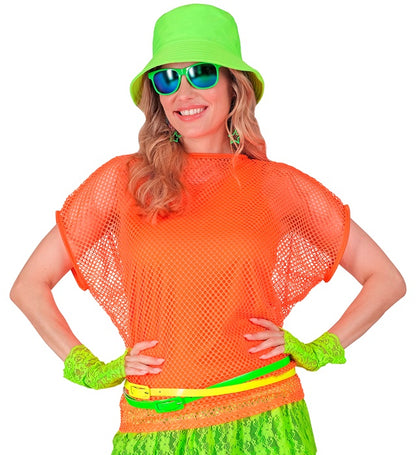Neon Orange Net T-Shirt