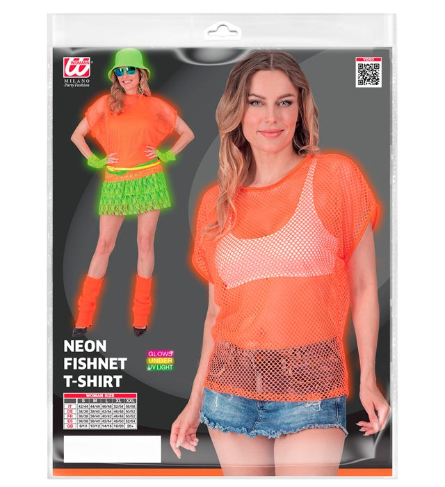 Neon Orange Net T-Shirt