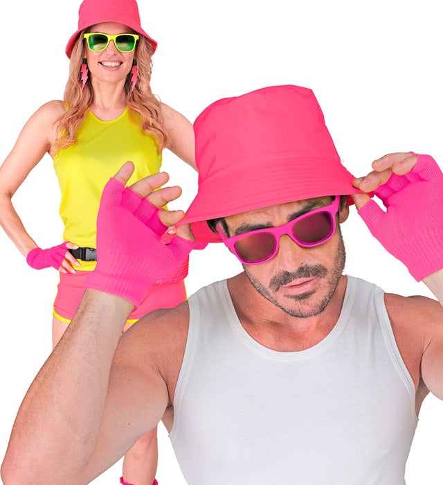 Neon Pink Fingerless Gloves