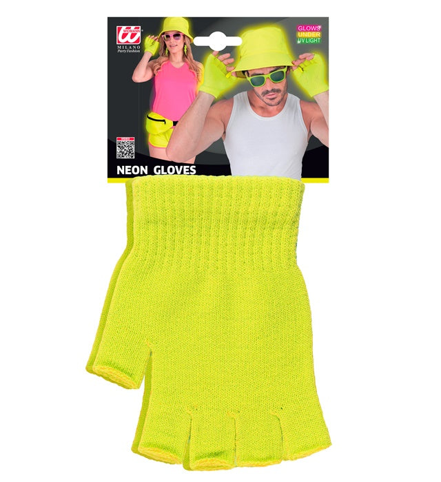 Neon Yellow Fingerless Gloves