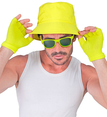 Neon Yellow Fingerless Gloves