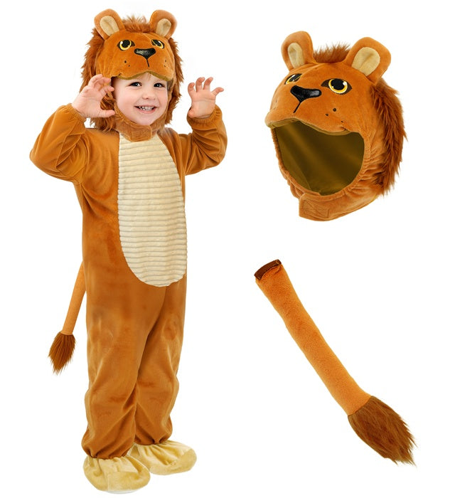 Lion  Jumpsuit, Hooded Mask 