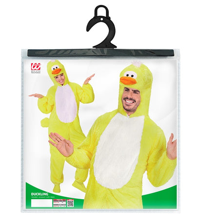 Duck In Soft Plush  Hooded Jumpsuit With Mask 