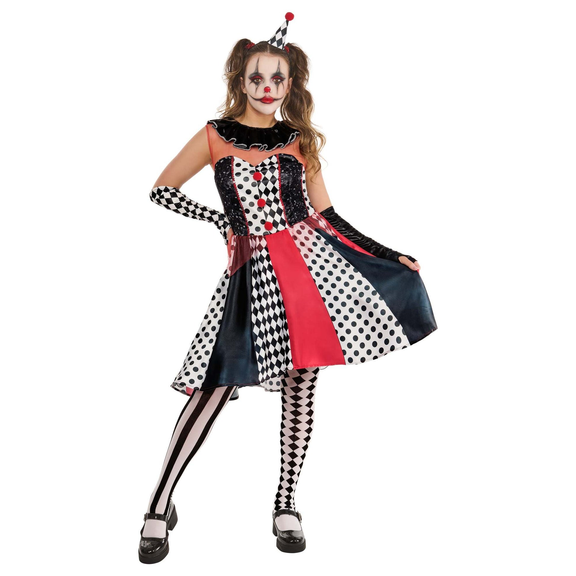 Monochrome Clown Dress for Women 1