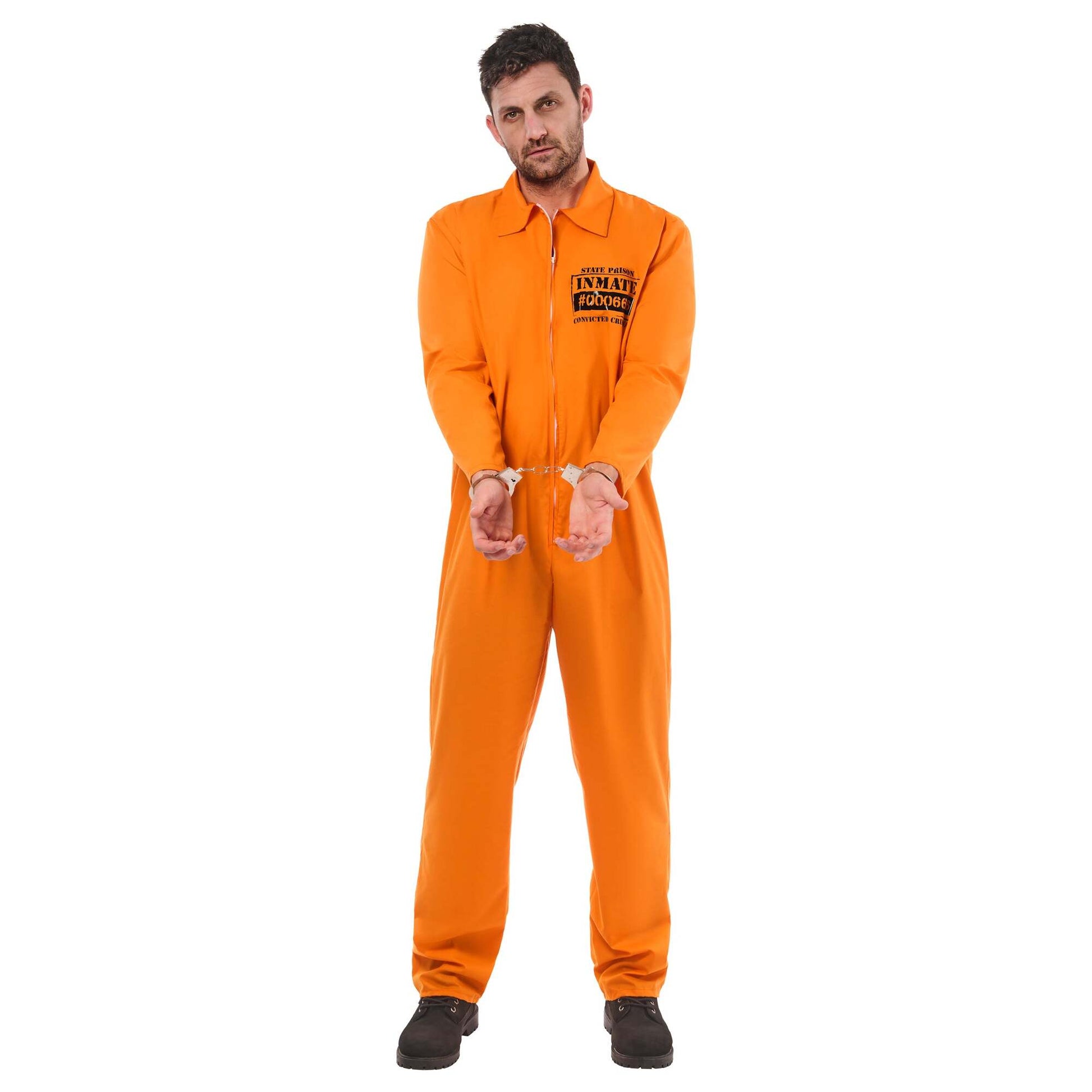 Orange Convict Boiler Suit Costume 1