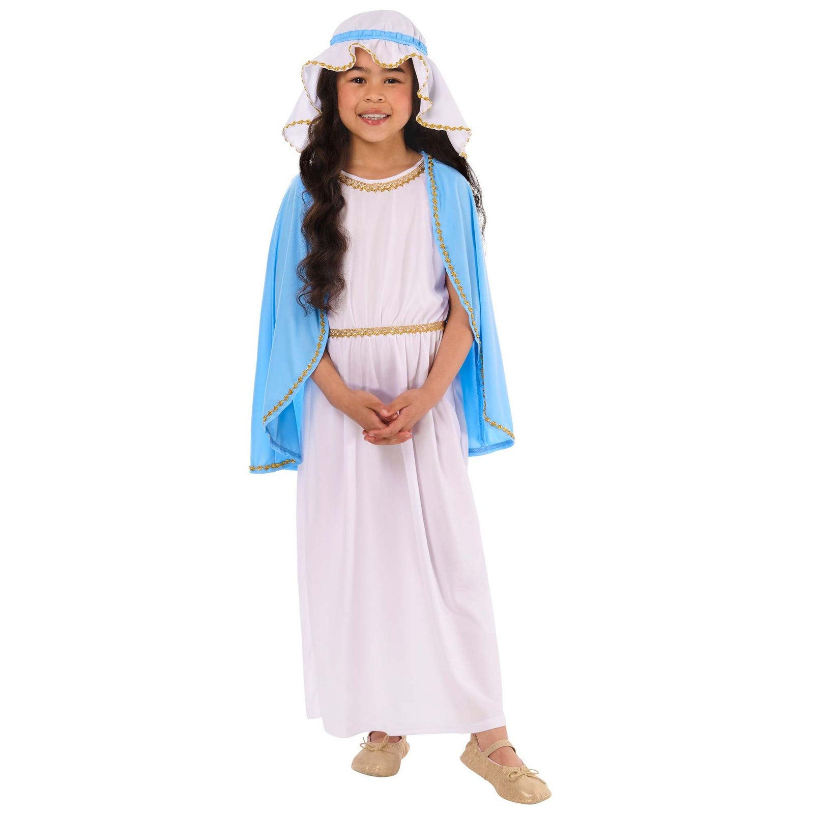 Nativity Mary Dress with Shawl and Headpiece 1