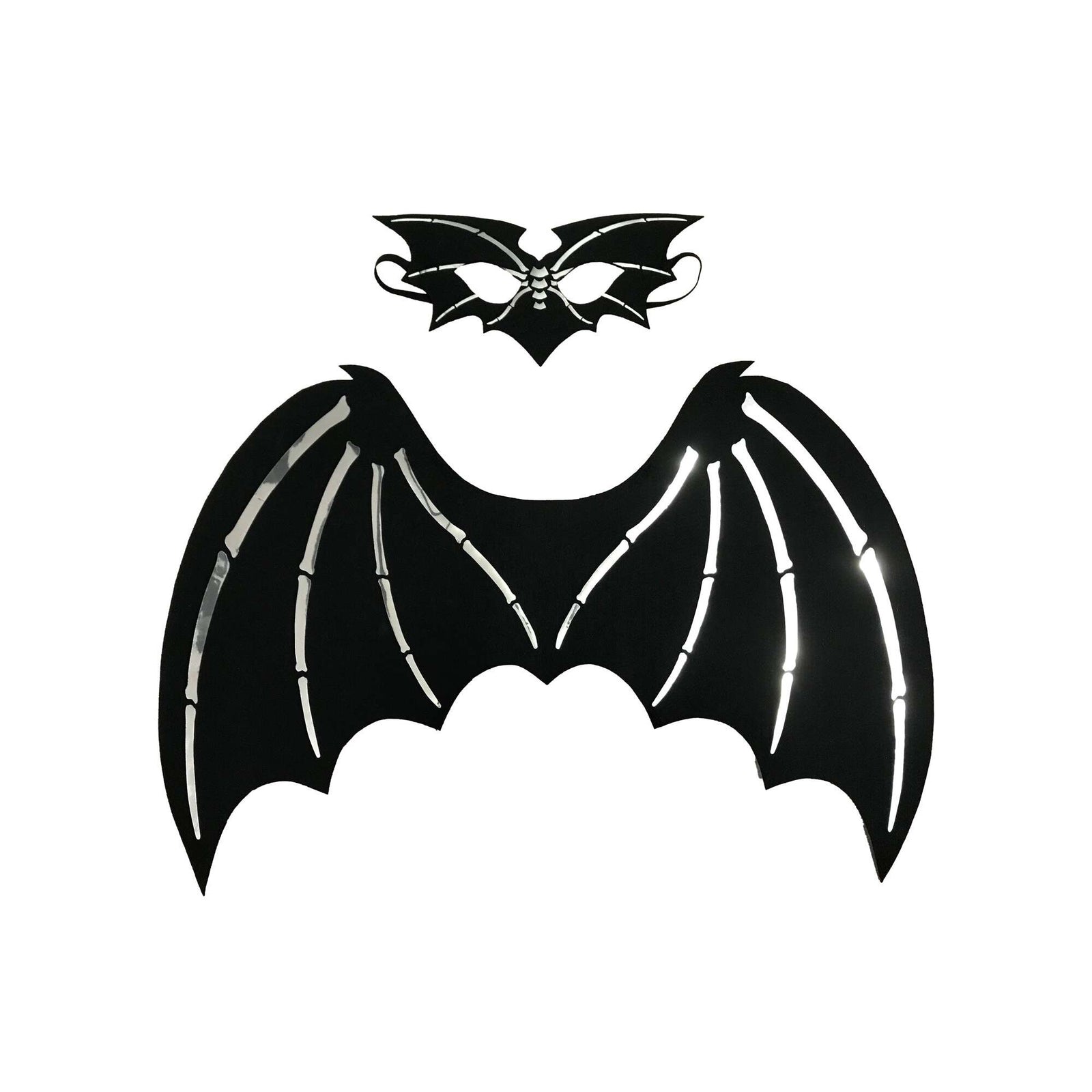 Felt Skeleton Wings with Mask Adult 1
