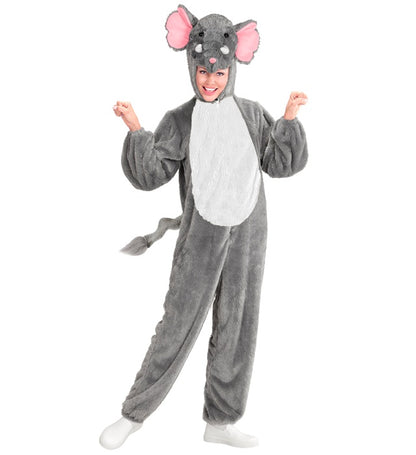 Elephant In Soft Plush  Hooded Jumpsuit With Mask 
