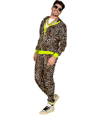 80'S Leopard Shell Suit  Jacket, Pants 