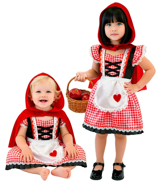 Red Capelet  Dress, Hooded Capelet 