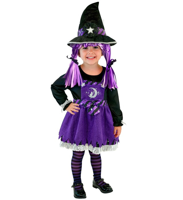 Witch  Dress, Tights, Hat With Hair 