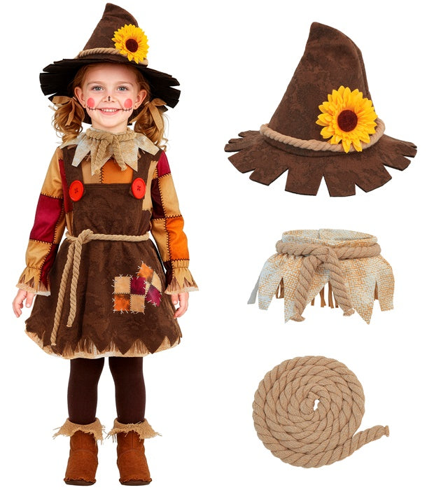 Scarecrow  Dress, Collar, Belt, Hat 
