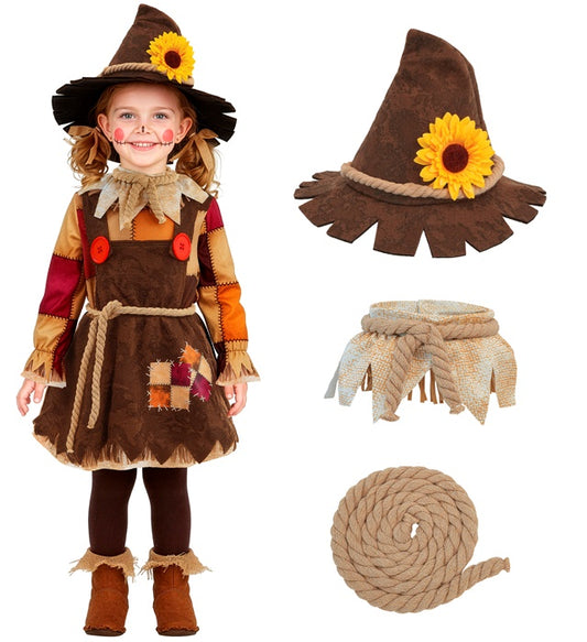 Scarecrow  Dress, Collar, Belt, Hat 
