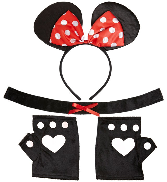 Mouse Set  Ears, Choker, Gloves 