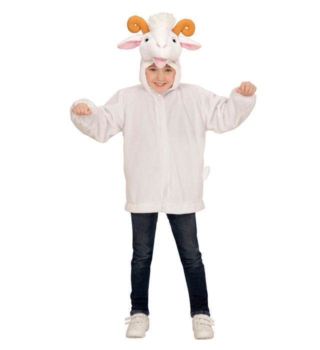 Goat In Soft Plush  Hoodie With Mask 